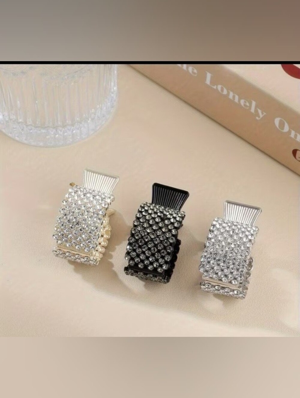 Rhinestone Ponytail Hair Clip Claw Crystal High Pony Holder – 3 Colors
